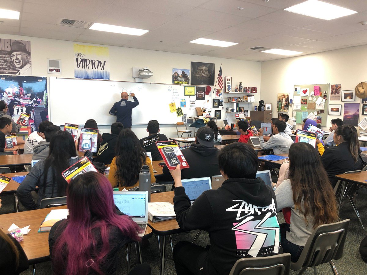Today, we delivered 40 Scientific calculators to Mr. Barton’s Business Fundamentals class at La Quinta High in Garden Grove. He put the request on Donors Choose and after months of no response had almost given up. They now have a set of Scientific Calculators for his classroom.