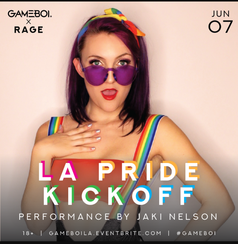 _ChromePR_'s tweet photo. #Tonight: Top 10 artist #JakiNelson sings her new #HighWasted hit at the @GAMeBoiEvents #Pride party @TheRageWeho.

#edm #lgbt #lgbtq #Pride2019 #PrideMonth #HappyPride #NewMusicFriday #NewMusicFridays https://t.co/JHIaHgwNZ5
