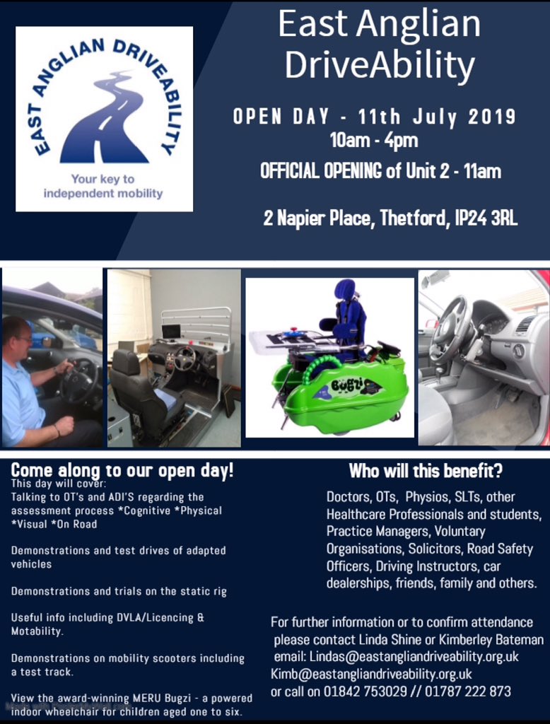 Our good friends at East Anglian Driveabilty have an open day on 11th July, to showcase their new unit. I will be popping down to see them, they have loads of interesting stuff to show. See you there? 🚘👍🏻😁