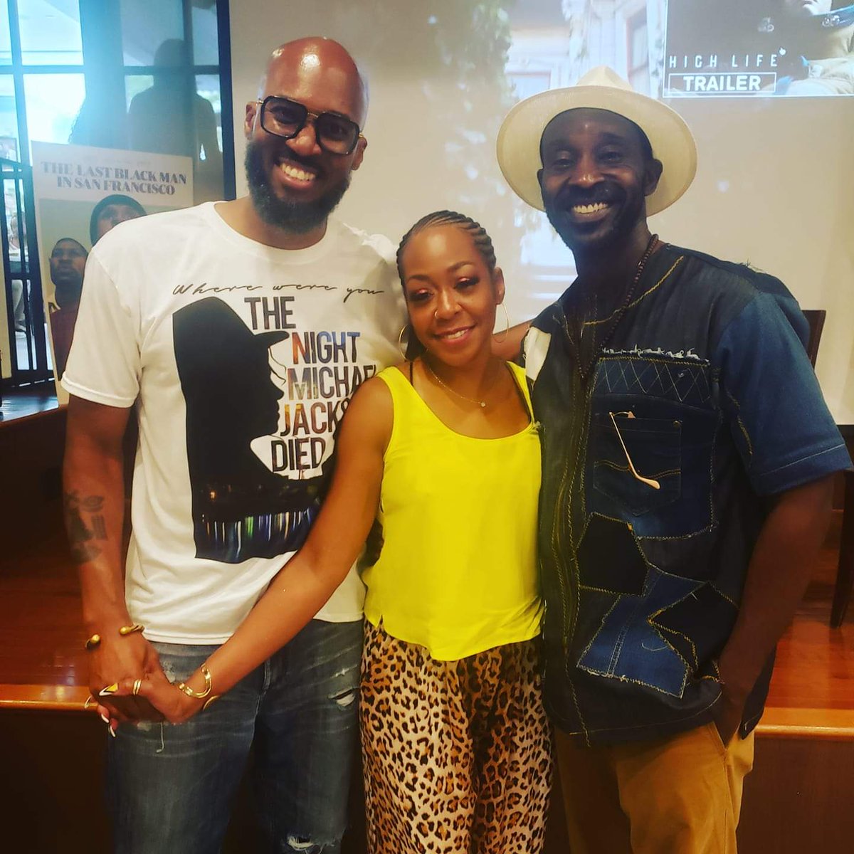 guerillartist's tweet photo. Taking @TichinaArnold + Rob Morgan to the #GoGo 2nite outside @NMAAHC b4 screening of their film @LastBlackManSF 5-8pm #DontMuteDC #gentrification is cultural #genocide Rocking #NiteMJDied tshirt June 25th @THEARC_DC TIX @eventbrite Catch their interview https://t.co/e5AdvBNBjs https://t.co/alu7vSAaRk