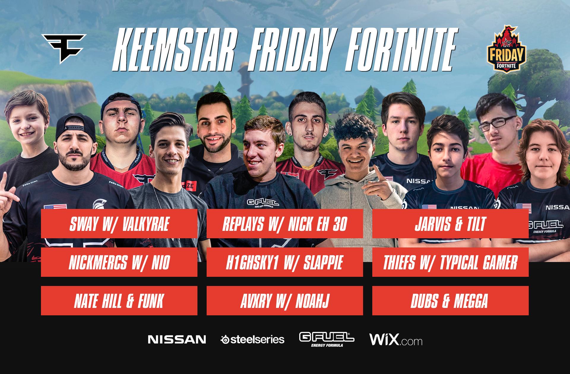Faze Clan On Twitter Friday Fortnite Season 2 Week 2 Is Here With 12 Different Faze Members Participating Who You Got Taking The W Tag Em Fazeup Https T Co Cjfzvpr1ri Twitter