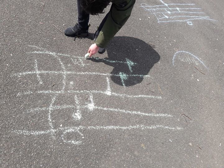 using chalks in the playground best intro to bass clef, breath of fresh air in more ways than one - all before it started to pour😊<a href="/IHSupdates/">Inverkeithing High School</a>