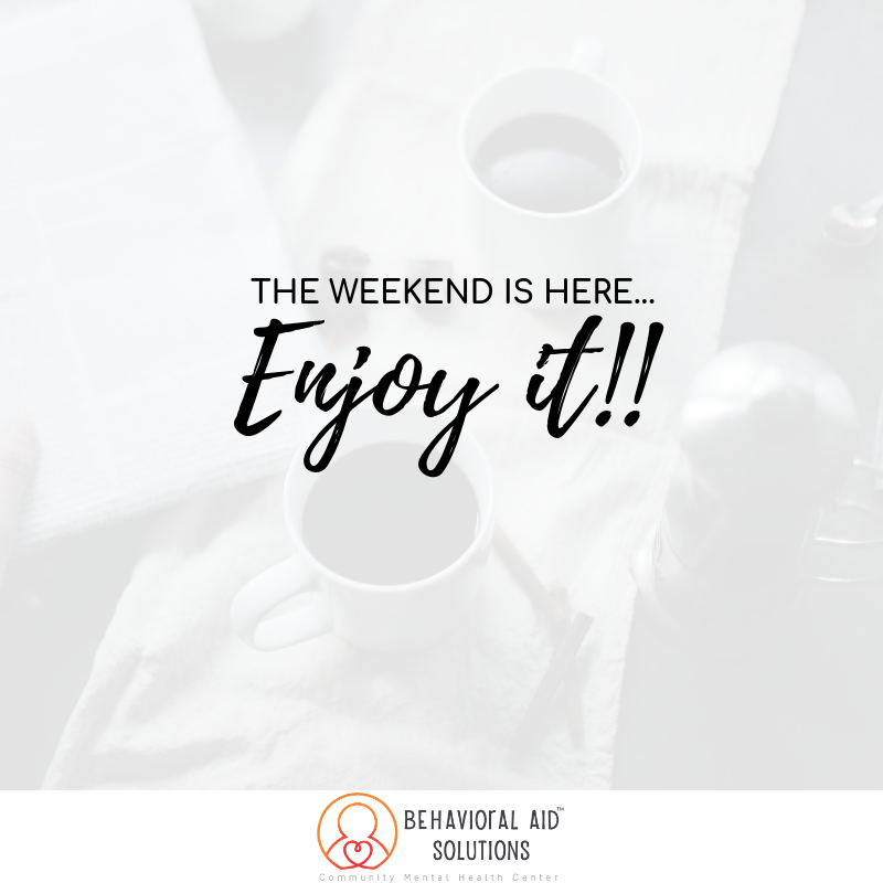 behavioralaid's tweet photo. It's #Friday! Enjoy the weekend with yourself and your tribe!
#HappyWeekend #EnjoyYourTime #FamilyTime #BehavioralAid #DoralFL https://t.co/xLPaZ2vmjl