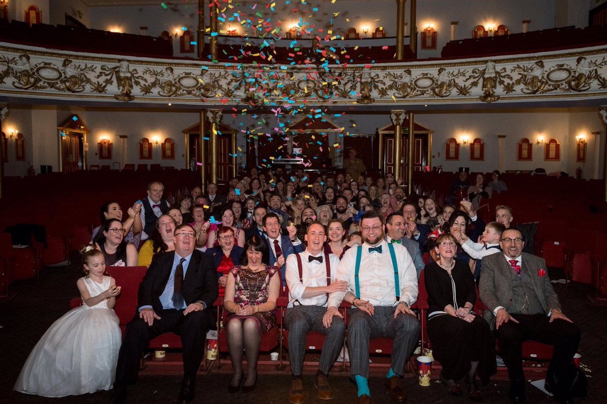 DirectorDan86's tweet photo. There are going to be a lot of these over the next week but I just love this man so much and so thrilled that we got to get married at the beautiful @SwanseaGrand! #DanSquared #GayWedding https://t.co/cY9Nl2oFJB