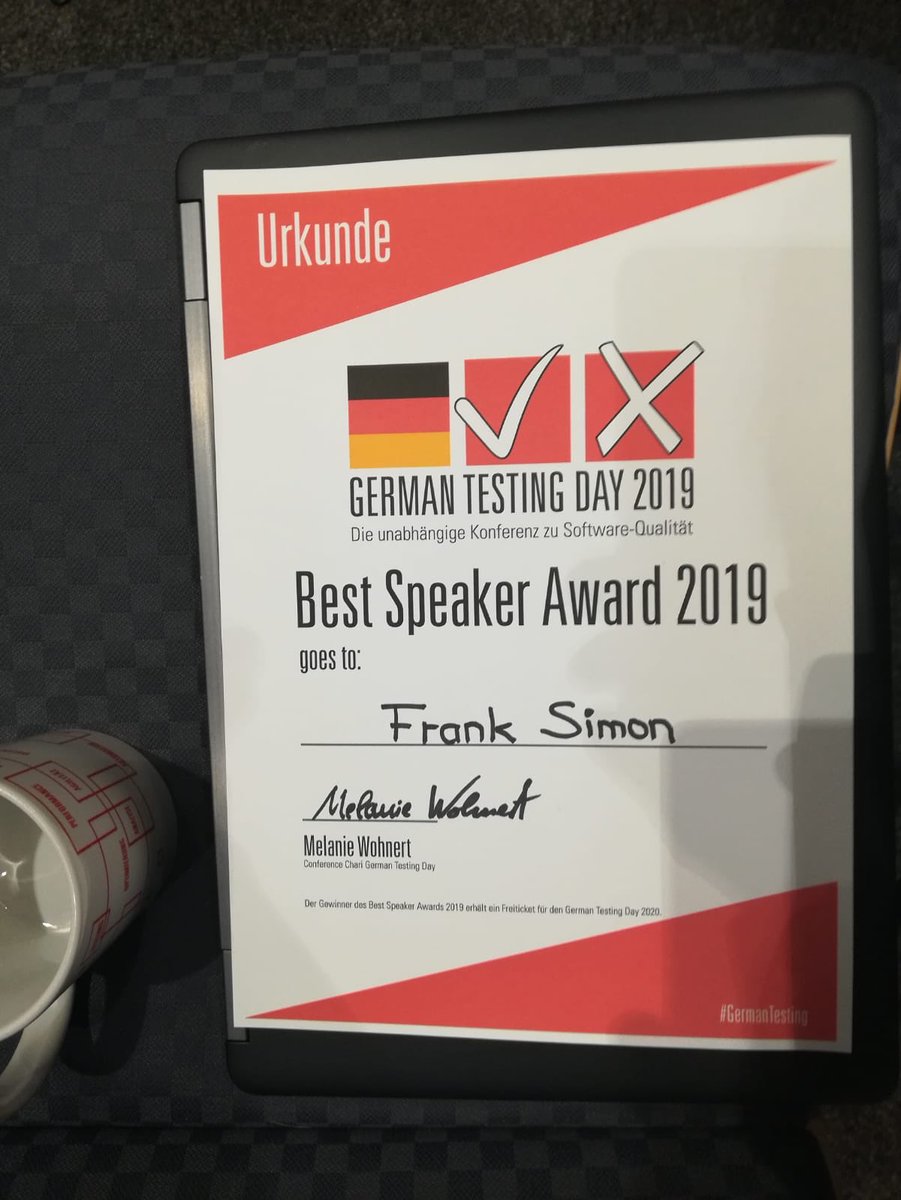 AnnetteMSimon's tweet image. Vortrag von @DrFsim auf #GermanTesting Day voller Erfolg!