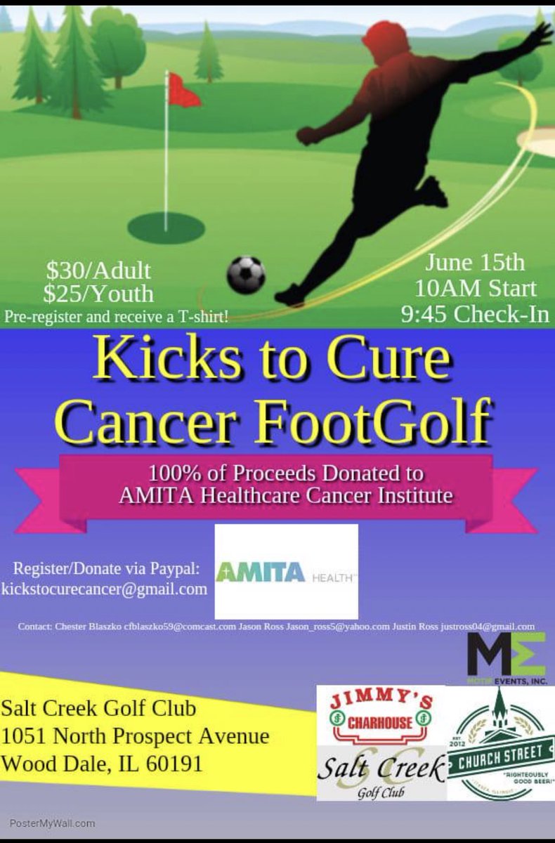 ChicagoFootgolf's tweet photo. Join us for a good cause next weekend. Register and see you all next weekend https://t.co/1Ghc0s04iw