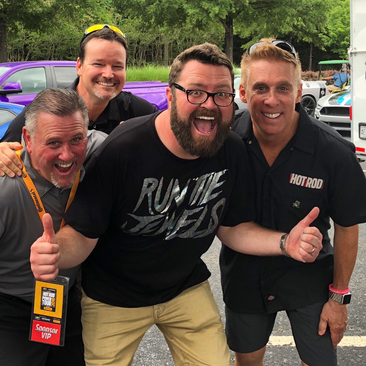 clarencebarnes's tweet photo. What are you driving? Everyone is heading to Charlotte for the @hotrodmagazine #HRPT2019 kickoff!! Tnx to @continentaltire for making it happen & @RutledgeWood for making us laugh! Safe travels! #OnlyStop4Cops https://t.co/CWFfHw24uU