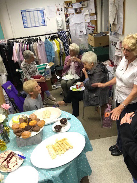 ShopStw's tweet photo. A lovely way to end #VolunteerWeek2019 at #StWilfridsHospice #Hailsham shop. We all had a lovely time getting together for an afternoon tea party, to say a HUGE thank you for all the hard work and loyalty our fabulous volunteers give. https://t.co/4c7nD6Ks69