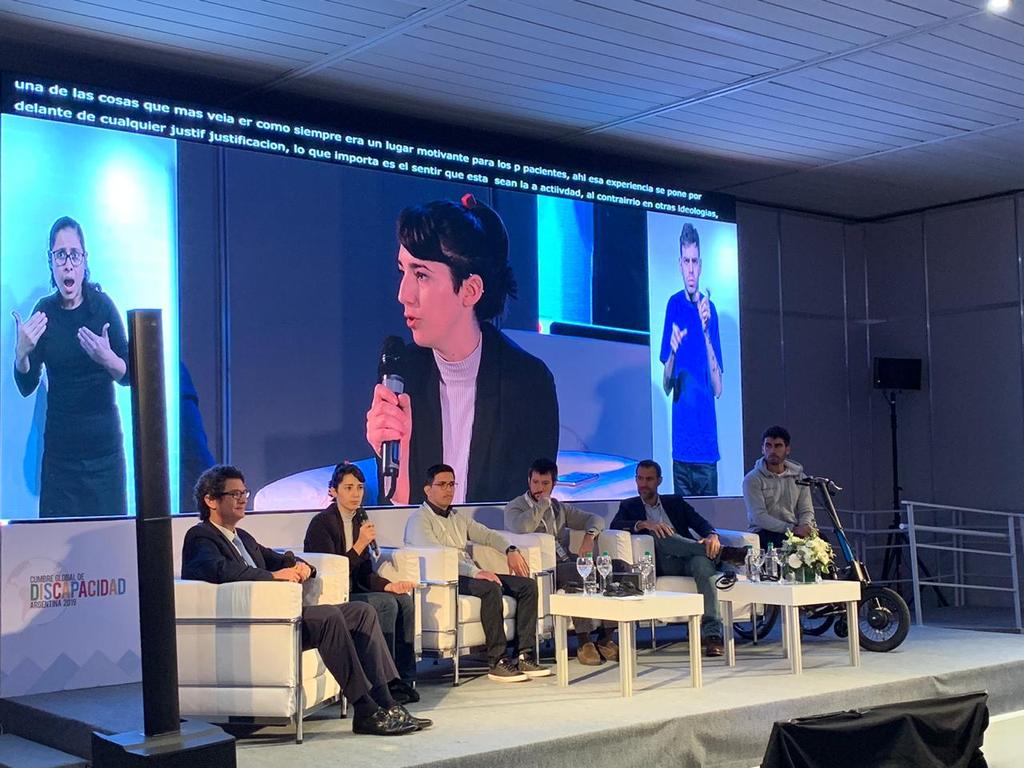 cumbre_global's tweet photo. Now in Auditorium 2: "Tech solutions for inclusion". Innovative cases in technology for the inclusion of people with disabilities.
#DisabiltySummit #InclusionIsInnovation https://t.co/e9glYGxojN