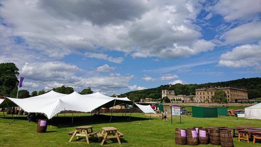 TentickleUK's tweet photo. What a magnificent setting!

One of our crisp white stretch tents perfectly positioned within the grounds of the iconic @ChatsworthHouse 🌳

We are lucky enough to be a part of @The_RHS Chatsworth flower show over the next few days. https://t.co/Fd0rcSmlo4