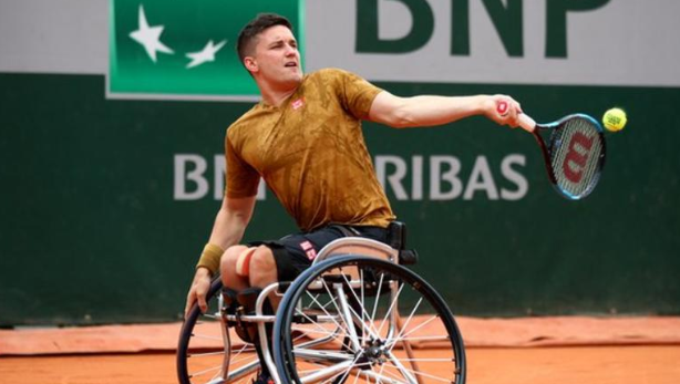 BBCSport's tweet photo. Britain's Gordon Reid is into the wheelchair singles final at the French Open https://t.co/MvFfQbHoXc https://t.co/iJ74uKMBSU