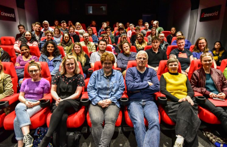 jonwardle's tweet photo. Here are some lovely pictures from Sally Wainwrights @spiceyw recent visit to @NFTSFilmTV - Sally is a huge inspiration to students at the school. Also in these pics are my great NFTS colleagues @rcox_editor and Lesley Manning! https://t.co/YRNs4ZzTWu