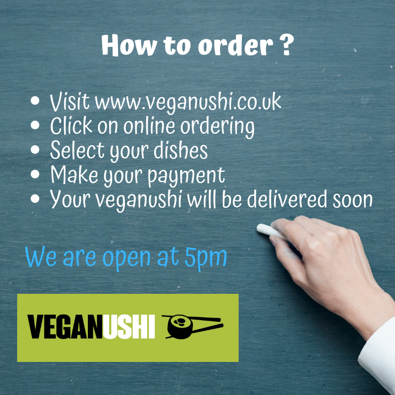 In case you were wondering!

#veganushi #sushi #notjustforvegans #berkshire #howtoorder #friday #food #organic #plantbasedpackaging