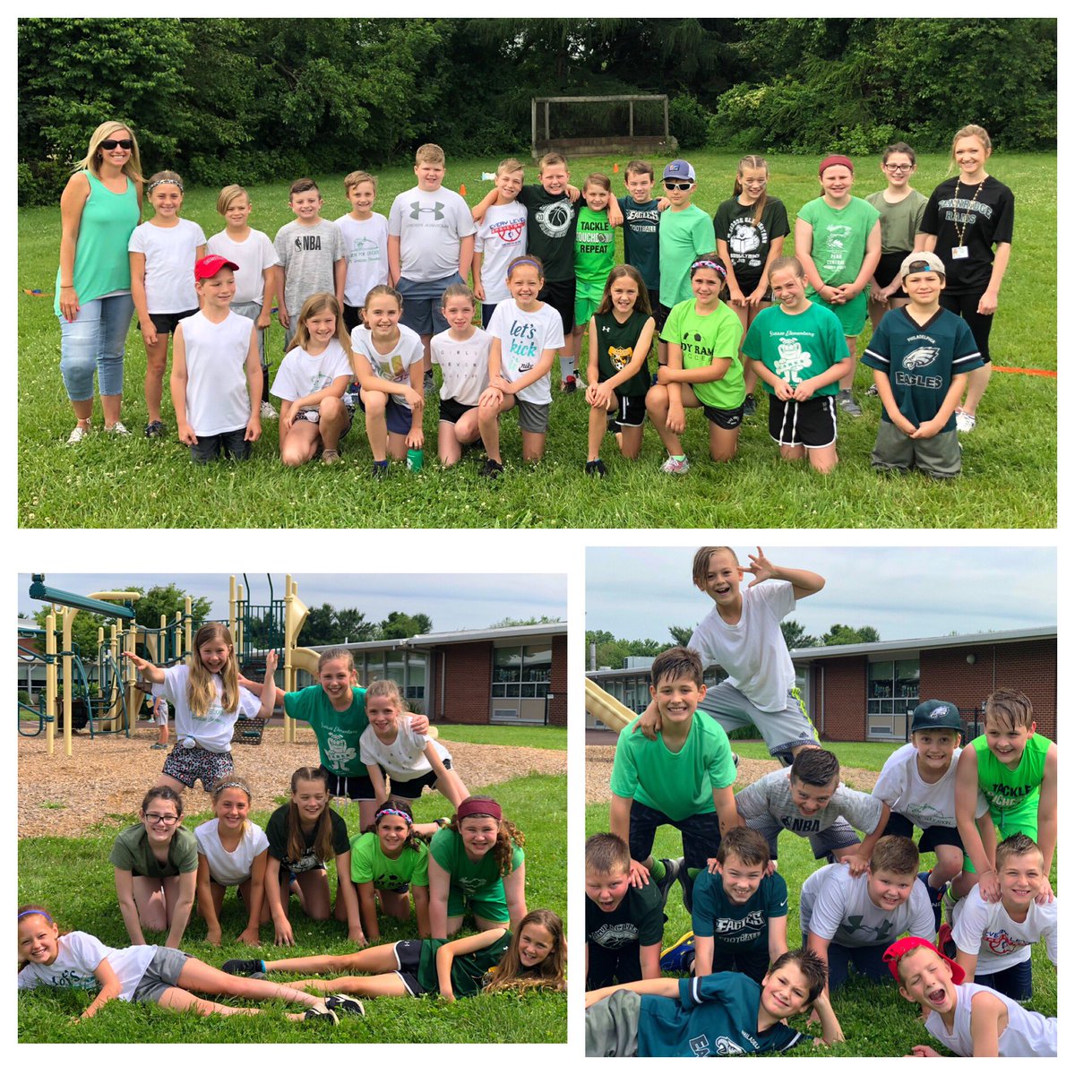 PSDMrsLandis's tweet photo. This group right here has made me SO proud to be their teacher. 🤩 The cheering and teamwork on today’s Field Day shows what a compassionate and KIND group of students they are. This is what it’s all about. 💚 @MissWitte24 @PennridgeSD #PennridgeProud #jmgrasse https://t.co/zweOhr5olc