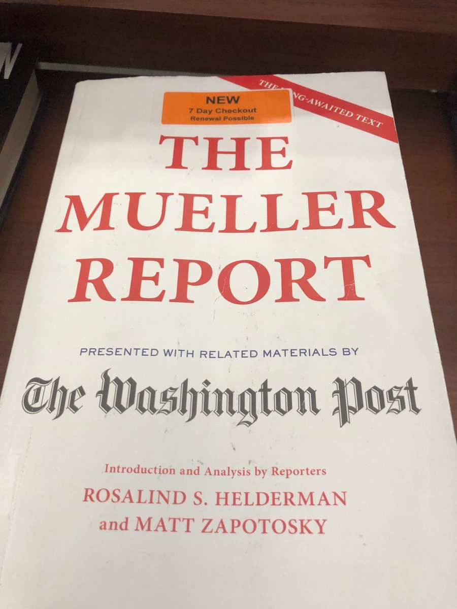 lesleyabravanel's tweet photo. Dear @GOP, you can even check it out at the local library if you didn’t yet defund that too. #readthedamnreport #FridayMotivation #TheMuellerReport https://t.co/oSp6qbnU2E