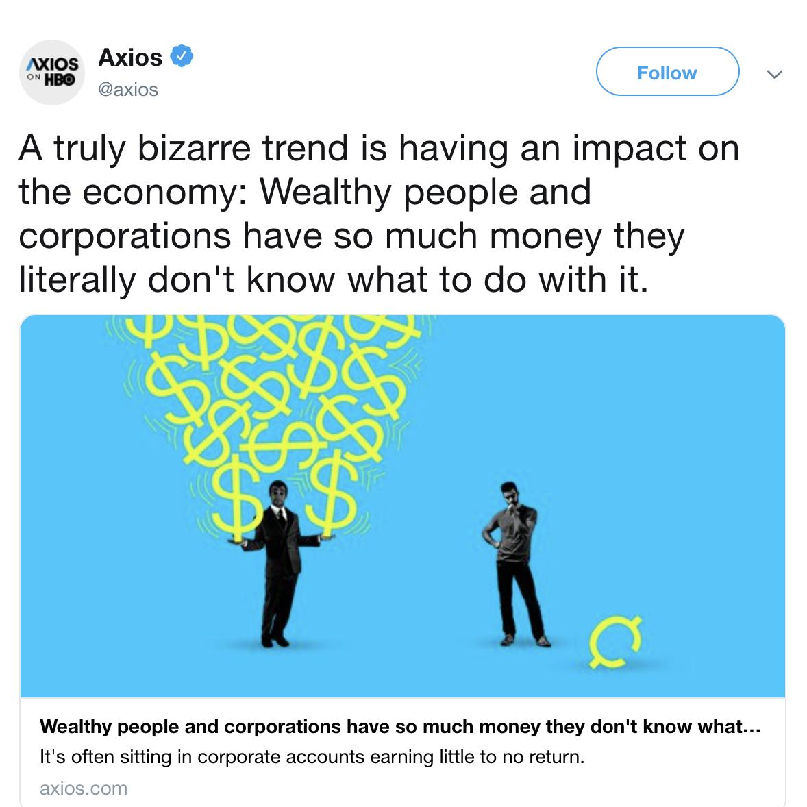 _cingraham's tweet image. The U.S. economy in two headlines.