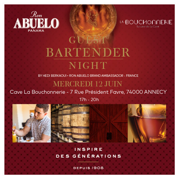 🥃 GUEST BARTENDER 🥃

Réservez votre mercredi soir ! 🗓
Hedi vous accueille à La Bouchonnerie le 12 Juin de 17h à 20h pour une dégustation de nos rones ! 
👉🏻 Par ici: bit.ly/31htm1K