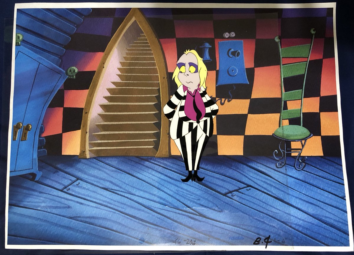 Traditional2D's tweet photo. 🤗#GIVEAWAY ALERT 🤗 

BEETLEJUICE! BEETLEJUICE! BEETLEJUICE! We are giving away an original production cel from Beetlejuice the animated series! Winner chosen Monday!

ENTER: 
😊Like &amp; Retweet 
😊Follow @Traditional2D 
😊 Reply w/ tagging 3 friends who would also like this cel! https://t.co/900OvVgEjV