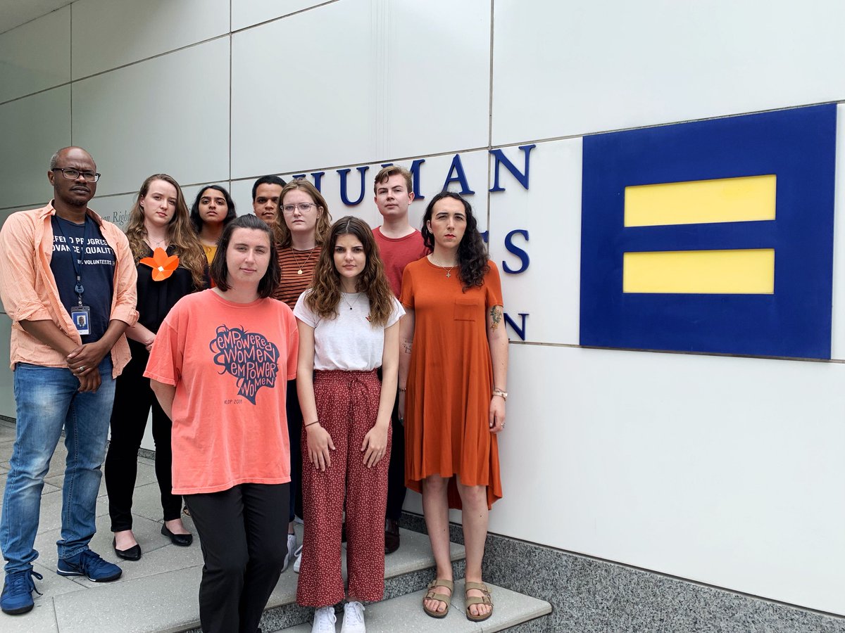HRC staffers wearing orange