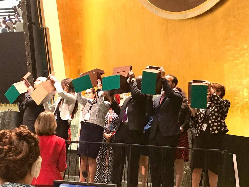 KvanOosterom's tweet photo. And last country to be elected to the UN Security Council 2020-2021 is Estonia.
Election stress made me think of our election in 2016 which led to succesful #SplitTerm with @ItalyUN_NY https://t.co/FNRKdAdItw
