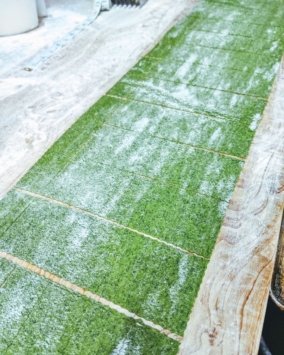 Spinach bowties in the making. If you also need suspenders, our bucatini would probably do the trick