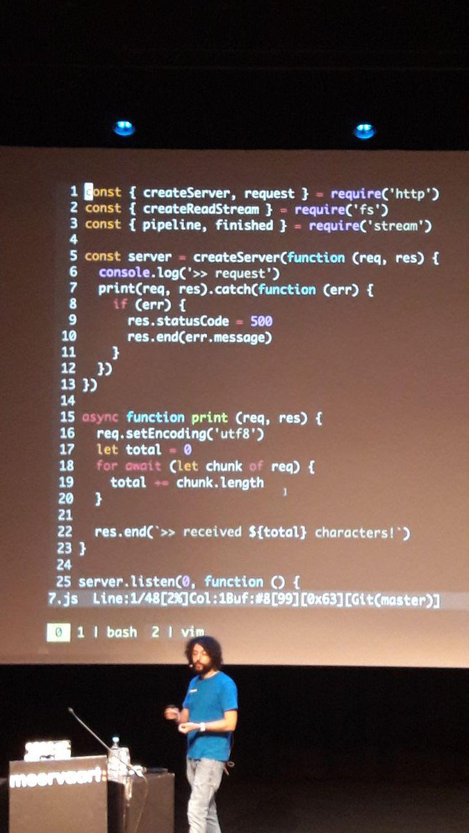 went_out's tweet photo. Dependency threats from @poledesfetes
Catching tricky streams from @matteocollina
Live coding from @addaleax
Policy.json from @heapwolf
All in one! Life is good! Thank You @nodejsconfnl #NodeConfNL ;^) https://t.co/UEDmgGky7j