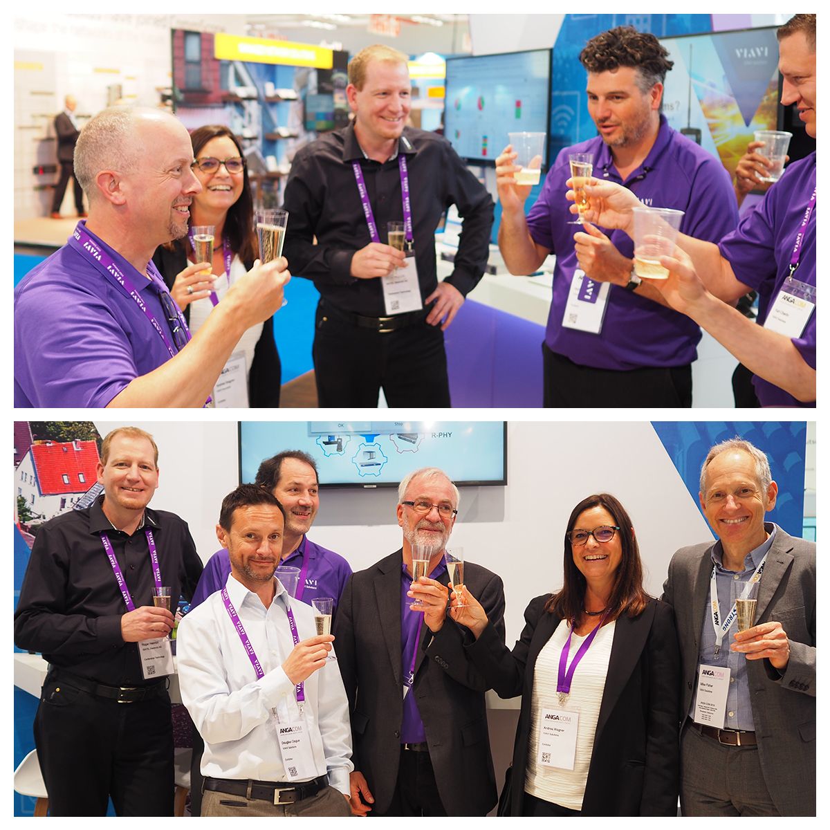 ViaviSolutions's tweet photo. PROST! 🥂 A toast to a fantastic week at #ANGACOM2019!
Thank you to our partners for the amazing support 💜 #VIAVI #ANGACOM #Germany #partners #thankyou https://t.co/e3BOA2iykx