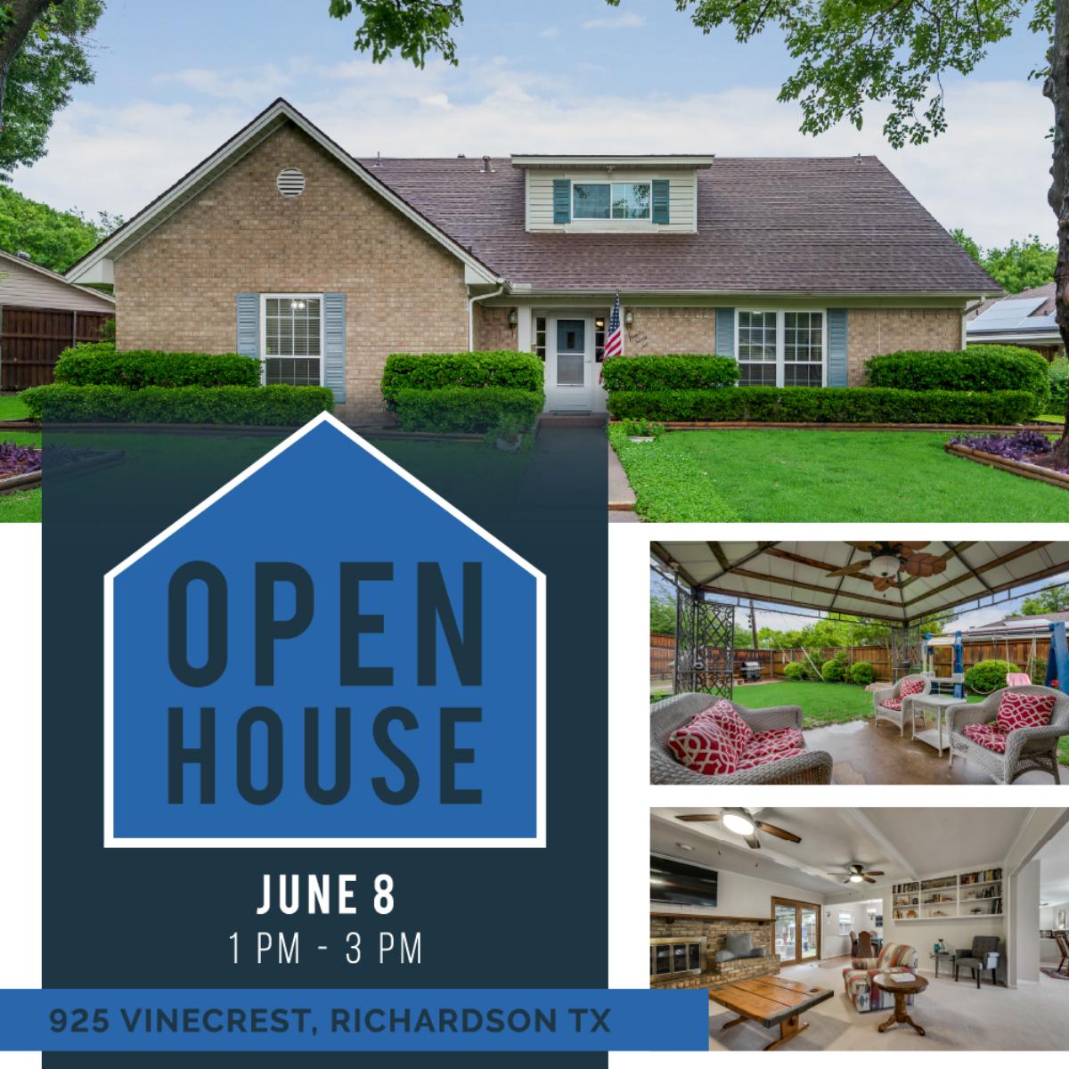 TheKeyGroupTX's tweet photo. Join us at 925 Vinecrest, Richardson TX this Saturday!   For more details, click here: https://t.co/Mx9MiYAAIJ https://t.co/XD2lqE6N4f