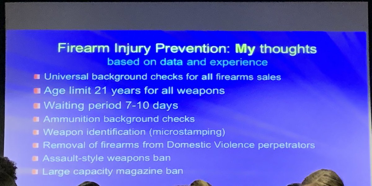 Sobering talk by Chief of Surgery Dr Jim Davis on #firearminjury in the U.S. and what surgeons are doing for #injuryprevention #ThisIsOurLane