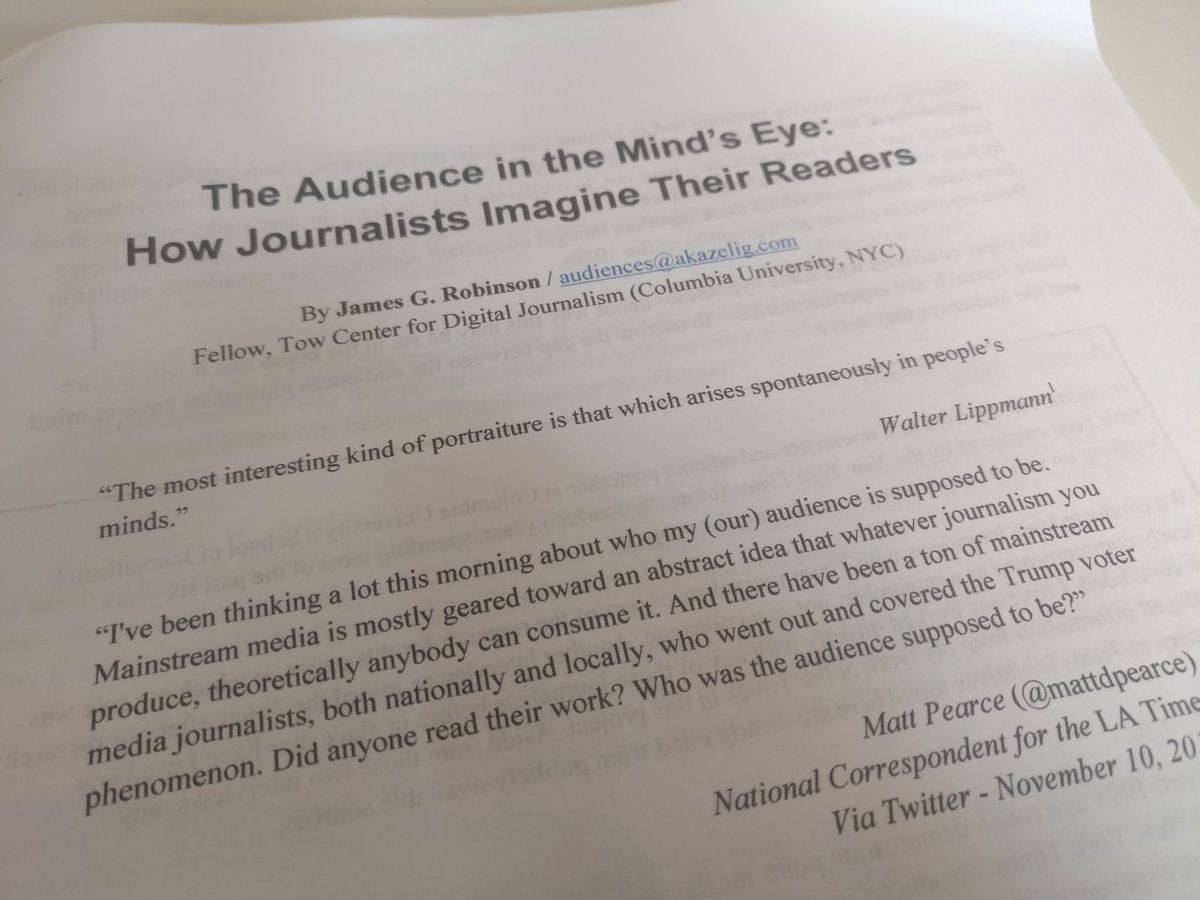 Big milestone: just submitted a pretty solid draft of my <a href="/TowCenter/">Tow Center</a> fellowship paper on journalism's imagined audiences. Almost there... (go easy on me @samthielman and <a href="/beteprown/">Pete Brown</a>!)

DM/reply here or follow <a href="/MindsEyeProject/">Imagined Audiences</a> if you'd like to be notified when it's published.