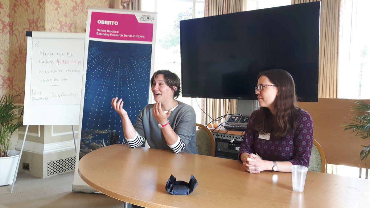 ObertoBrookes's tweet photo. Final round with Alessandra and Alexandra - how did you get into academia? Where should we take opera studies? #OBERTOPG19 https://t.co/UqQbVBzGWd