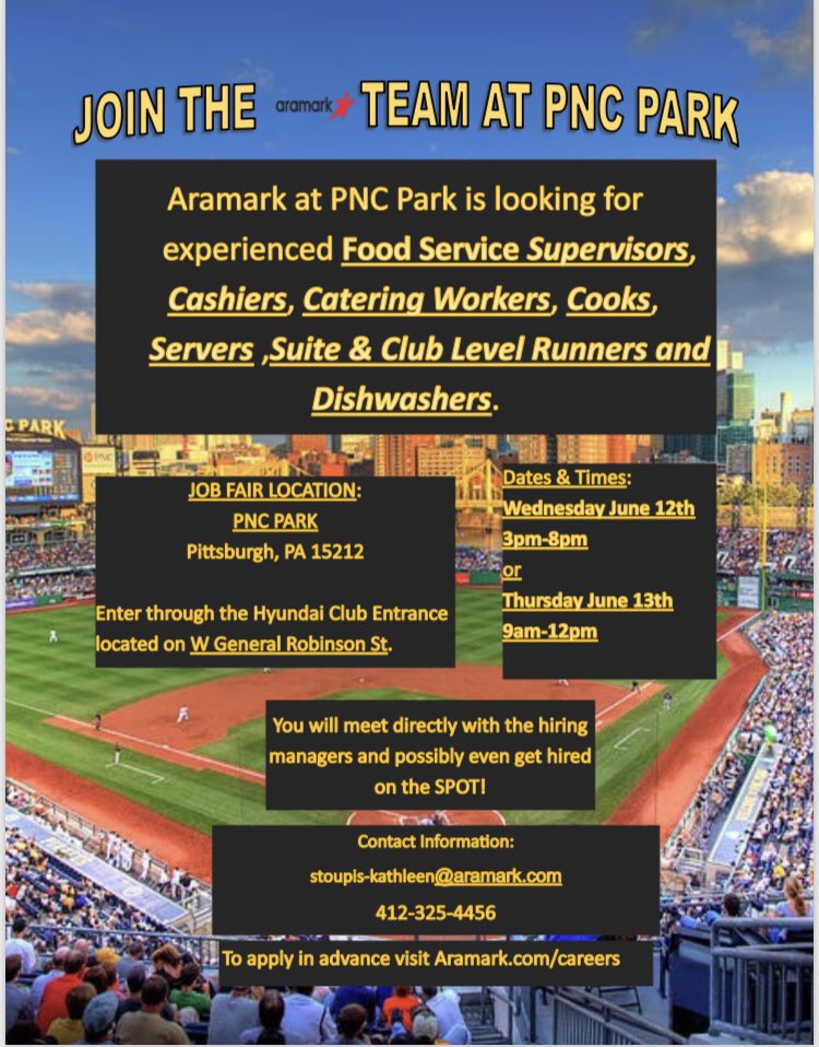 Aramark at PNC Park (@pncparkeats) / X