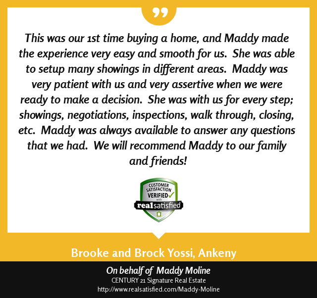 MaddyMoline's tweet photo. Recommendations like this are what make this job so rewarding! https://t.co/LGv5ZwtSJD via @realsatisfied https://t.co/uY2pVi6wIY