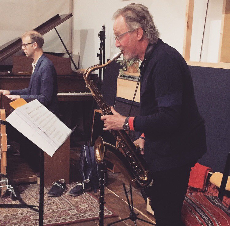 lordstackhouse's tweet image. Yesterday at Woodrooms Studio rehearsing the "When I was Young....." project with Andy Scott, John Ellis + the Singh Quartet.  Elated!