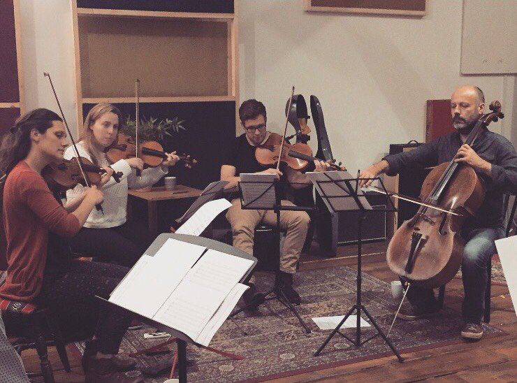 lordstackhouse's tweet image. Yesterday at Woodrooms Studio rehearsing the "When I was Young....." project with Andy Scott, John Ellis + the Singh Quartet.  Elated!