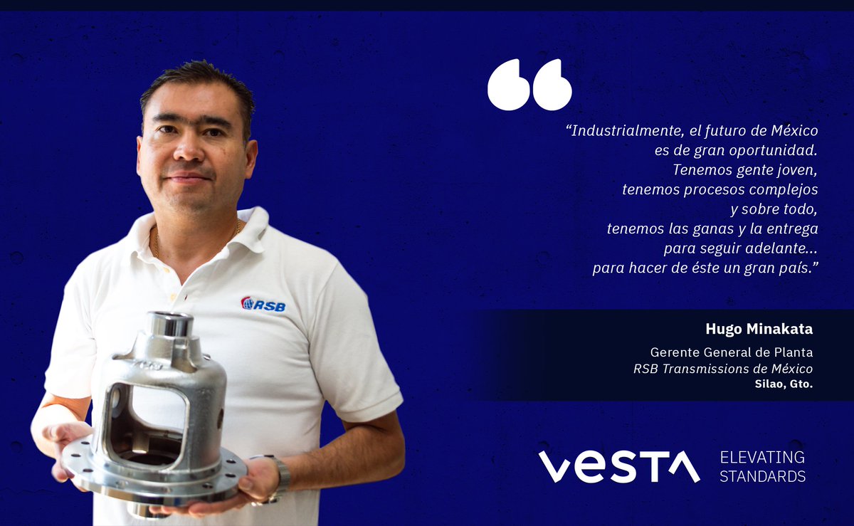 oficialVesta's tweet photo. Nuestros clientes son el ejemplo de la grandeza de México, de su futuro industrial; de la especialización de sus trabajadores, de su perseverancia y pasión por lo que hacen, de su gran inventiva y capacidad de aprendizaje. #porMéxico #innovesting #clientesdeprimera https://t.co/Lw1WHz70yC
