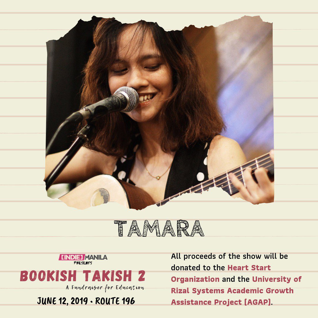 indiemanilalive's tweet photo. Mecca Music’s newest artist @onlytamaramusic will be joining us on June 12 to support #BookishTakish2 at @route196rocks! 📚🇵🇭❤️ https://t.co/oJWNXhboVP