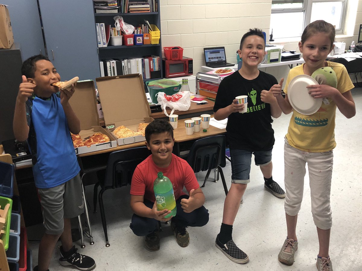 Super proud of these four kiddos who passed all 3 of their 4th grade SOL’s this year!! #pizzaslimeparty #AshlandSOAR