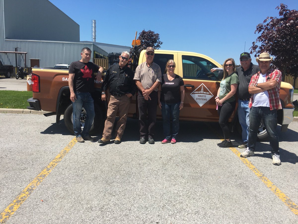 OWMA1's tweet photo. It’s course set-up day for tomorrow’s 29th Annual Waste Sector (Ontario) Truck Driving Competition, held at Miller Waste Systems Facility, 1220 Squires Beach Road, in Pickering, Ontario. https://t.co/V49bSTQZem #truck #truckdriving #championships #Pickering #OWMA #Ontario https://t.co/JVQWvSFPWH