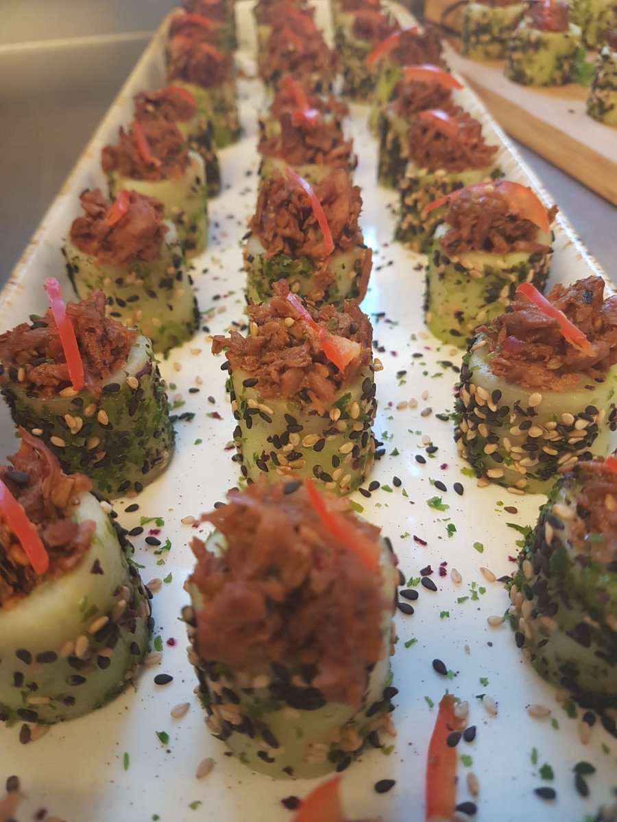 Canapés at @FulhamPrep courtesy of <a href="/chandco/">CH&CO</a>