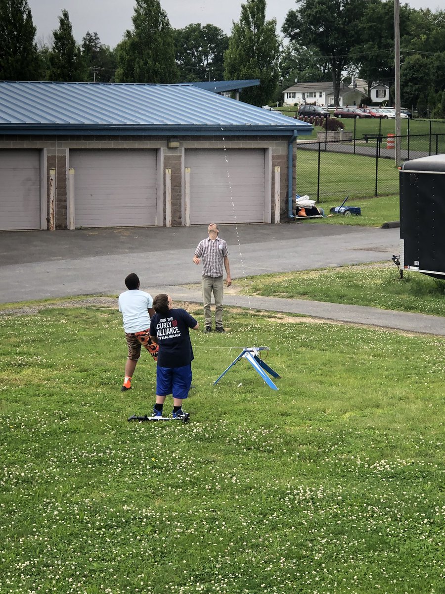 6th grade tech testing their rockets. #NMSProud #PennDelcoProud