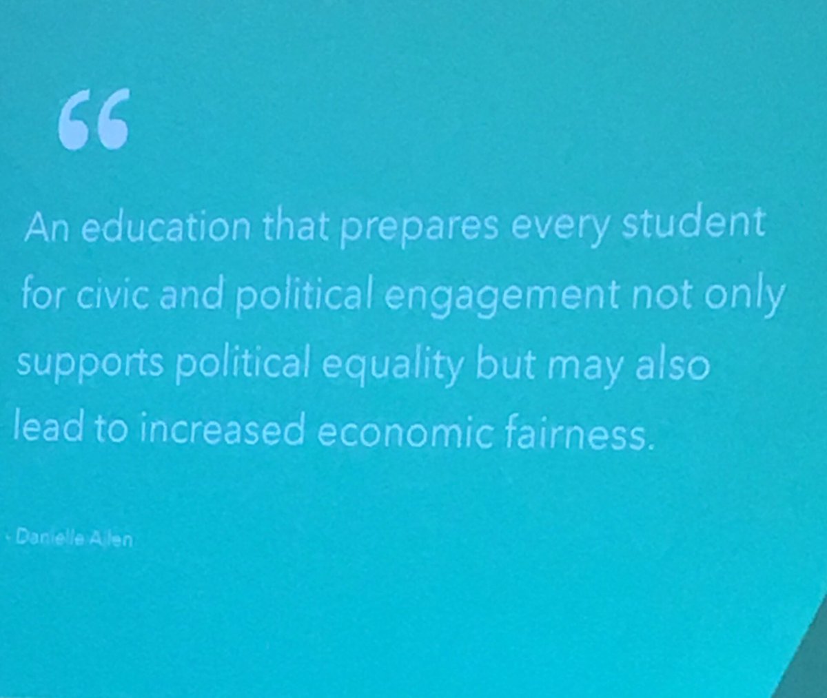 Curley1's tweet photo. “Maybe we’ve lost sight of the purpose of education.” —@PamelaBurdman @ALPDevEd #CADECCBC2019 https://t.co/MwfxAhXo9c