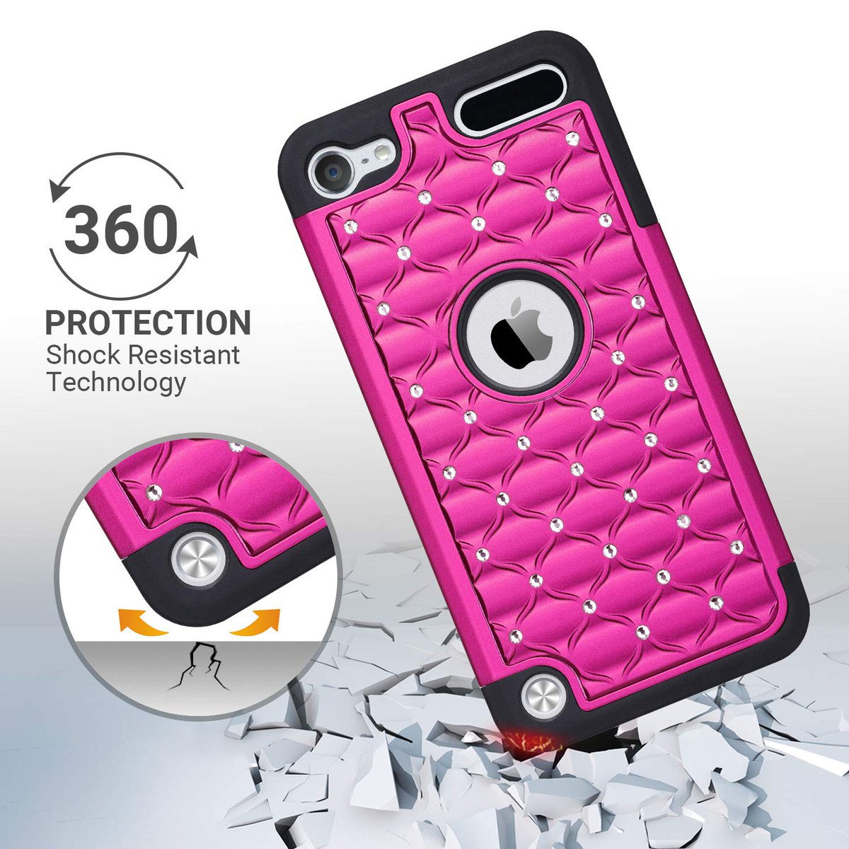 UlakCases's tweet photo. 💓Hot Pink Bling iPod Touch Case ONLY $5.59!!!! Buy Now: https://t.co/tQoo6EXukG Slim, lightweight case provides advanced shock-absorption protection against drops, bumps, scratches, nicks, & shock. #Apple #iPod #iPodTouch #Touch6 #Touch5 #iPodTouch5 #iPodTouch6 #HotPink https://t.co/NLd8vrYsTm