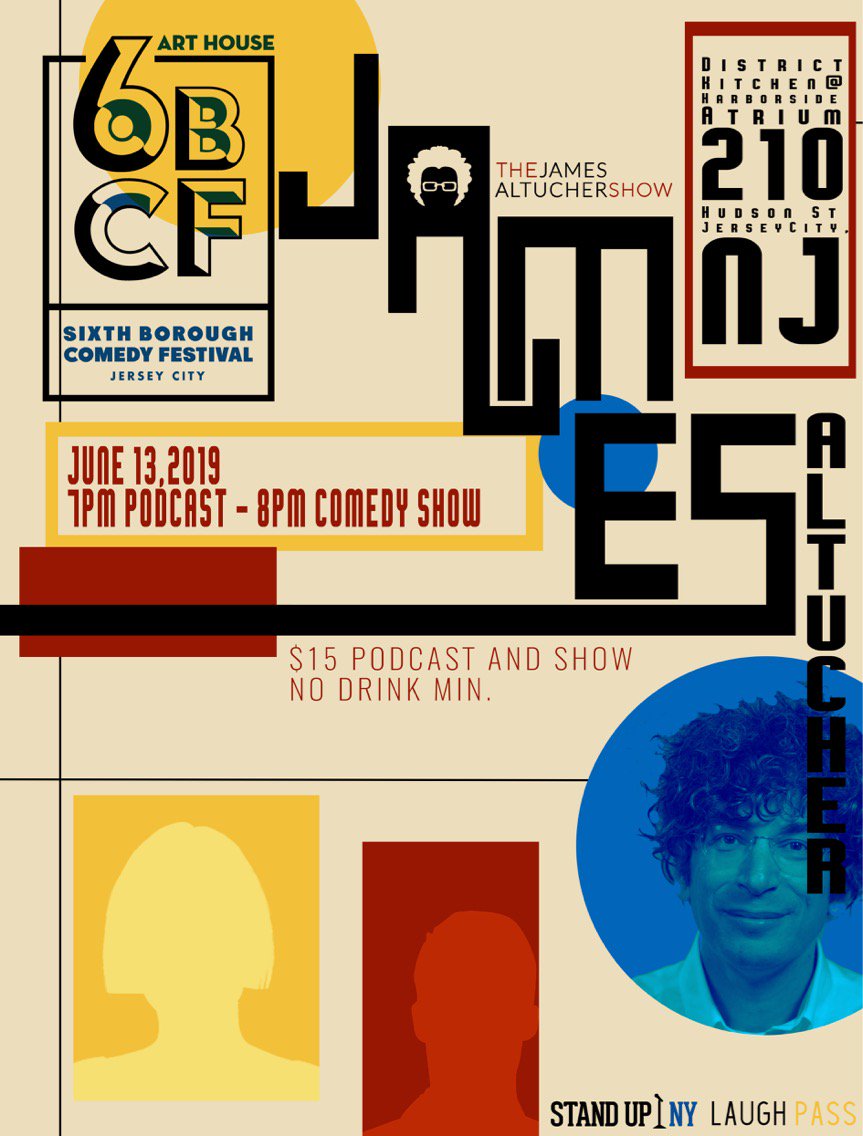 StandUpNY's tweet photo. Friday is great, but we know how to make it even better. Get tickets now for @jaltucher 's #LivePodcast & special guest appearance during @arthouseprods #6BCF!
Get tickets here & now: https://t.co/vXkZJVaFm7
#NJComedy #NYCComedy #StandUpNY #LaughPass https://t.co/qCAdzTRKu0