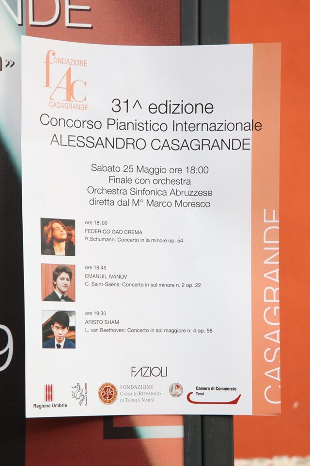 ilcasagrande's tweet photo. Quinta parte.
#AristoSham #EmanuilIvanov #FedericoGadCrema #JulianMartin #CarloGuaitoli #ElenaBenucci #FondazioneCarit #RotaryClubTerni #LionsClubTerni. #AlinkArgerichFoundation @Fazioli_Pianos https://t.co/tCV9gaezny