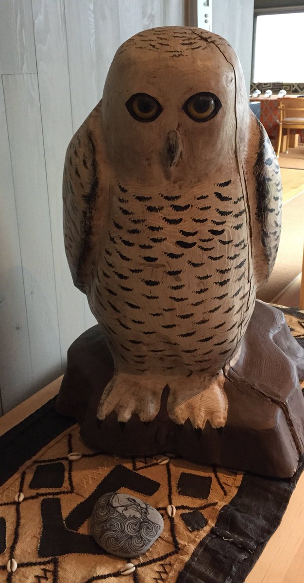 ((Creepy ass owl statue in the house I’m cleaning... Every time I turn the corner I jump 3 feet in the air... I swear it’s watching me... And I’m getting an uneasy feeling around it... Help...))