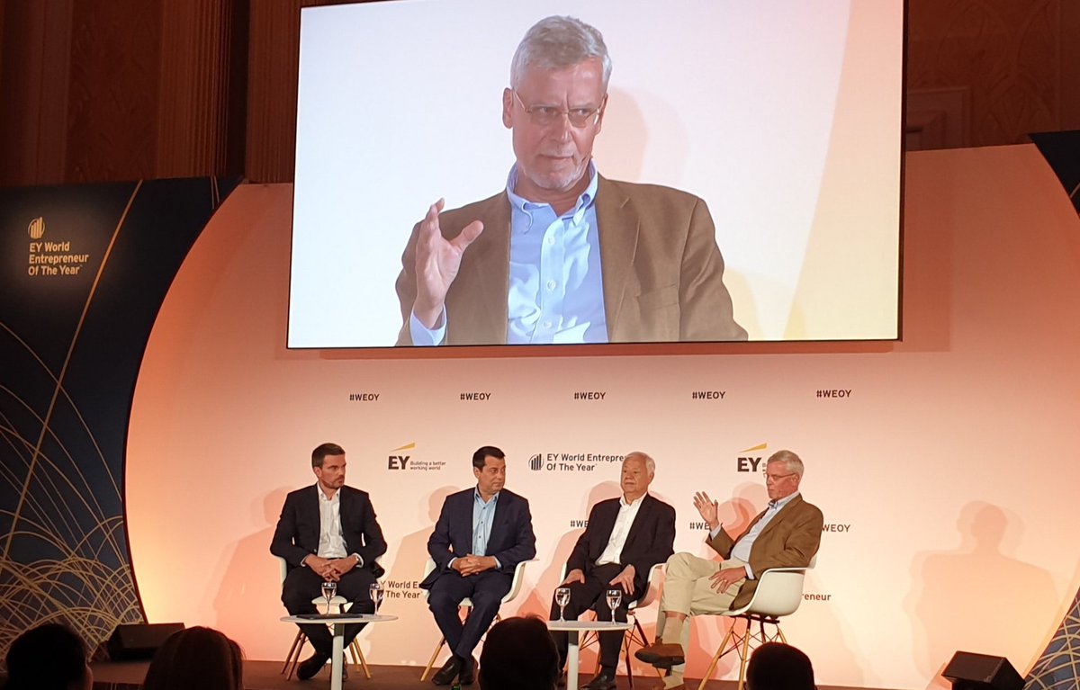 #WEOY Family Enterprise closing session, moderated by Marnix van Rij, EY Global Family Enterprise Leader. Inspiring days at EY World Entrepreneur of the Year Summit in Monaco.