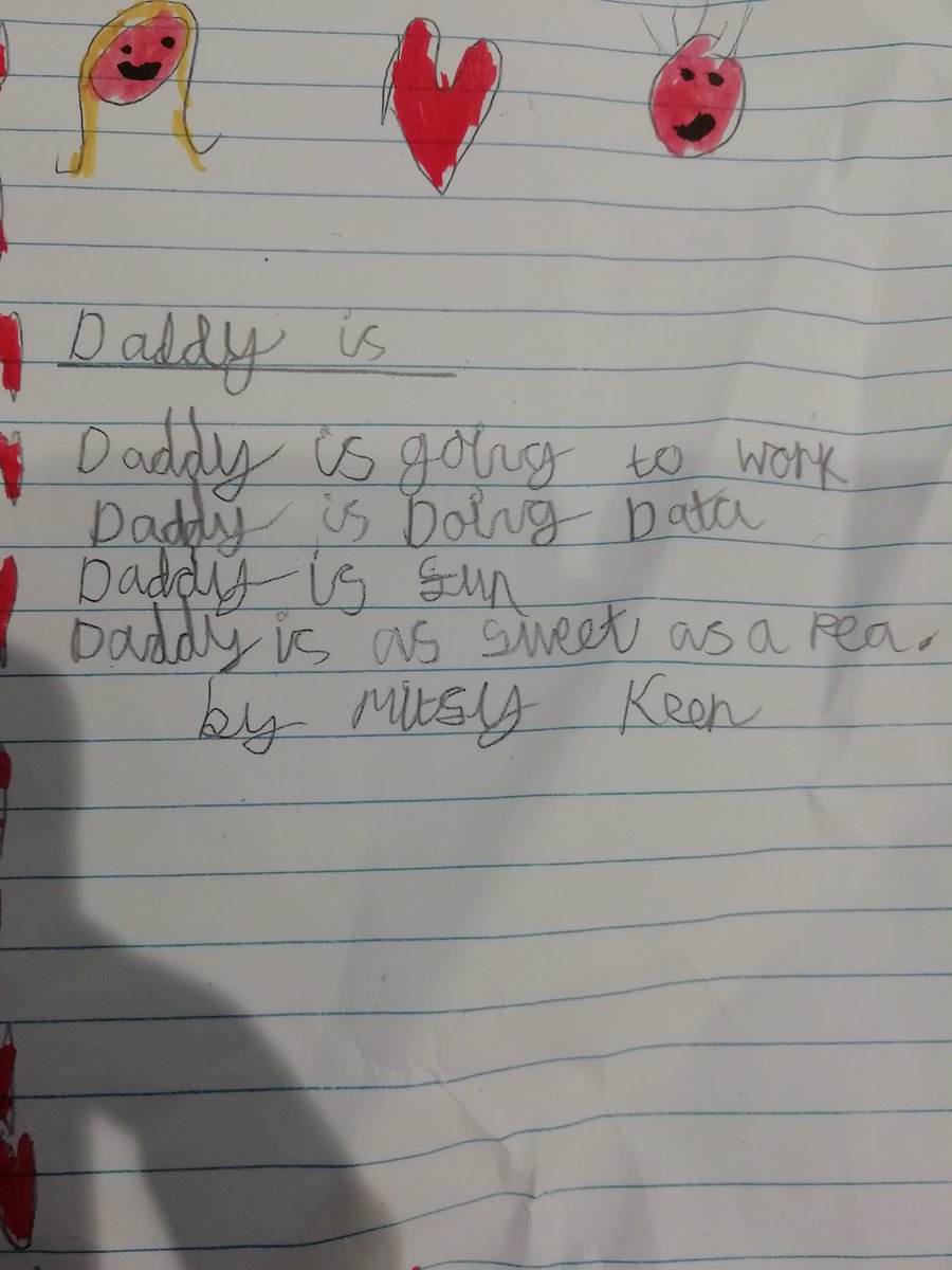 Kernowkeeno's tweet photo. My daughters latest work at school. Line 2..... https://t.co/E56fXjyB1j