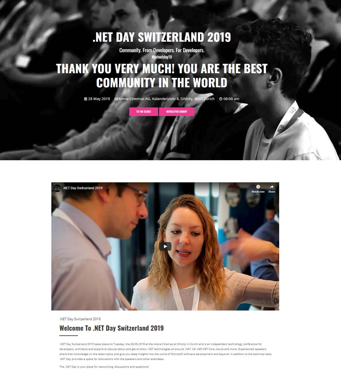 dotnetday_ch's tweet image. We are excited to announce the official #dotnetday19 aftermovie!! See it now on dotnetday.ch