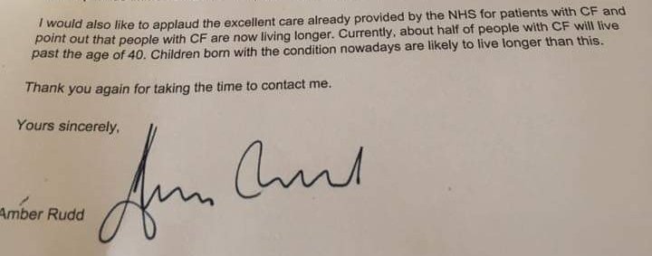 Pls dont think we R not eternally grateful 4 the care we receive from our cf teams @AmberRuddHR.
As a parent of a child with #cysticfibrosis I find last 2 sentences very cold&amp;heartless. Like 40 is ok, when actually it's only 31! Attend debate 10th June find out more. Appalled.
